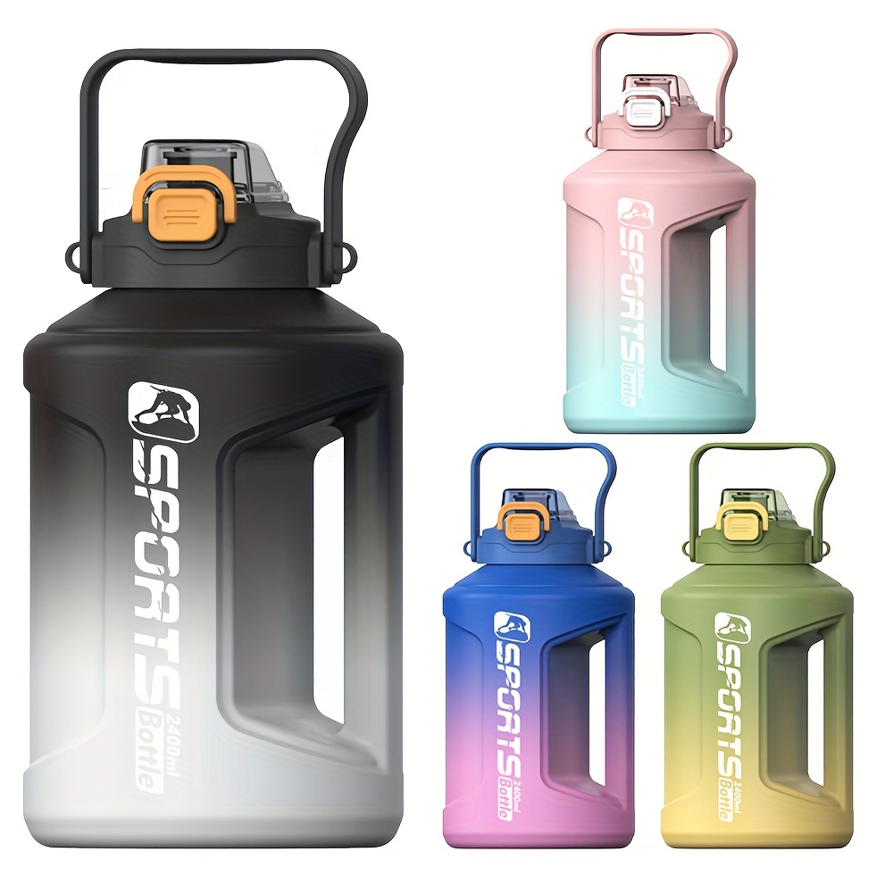 1pc 580ml Gradient frosted water bottle, outdoors sports plastic cup