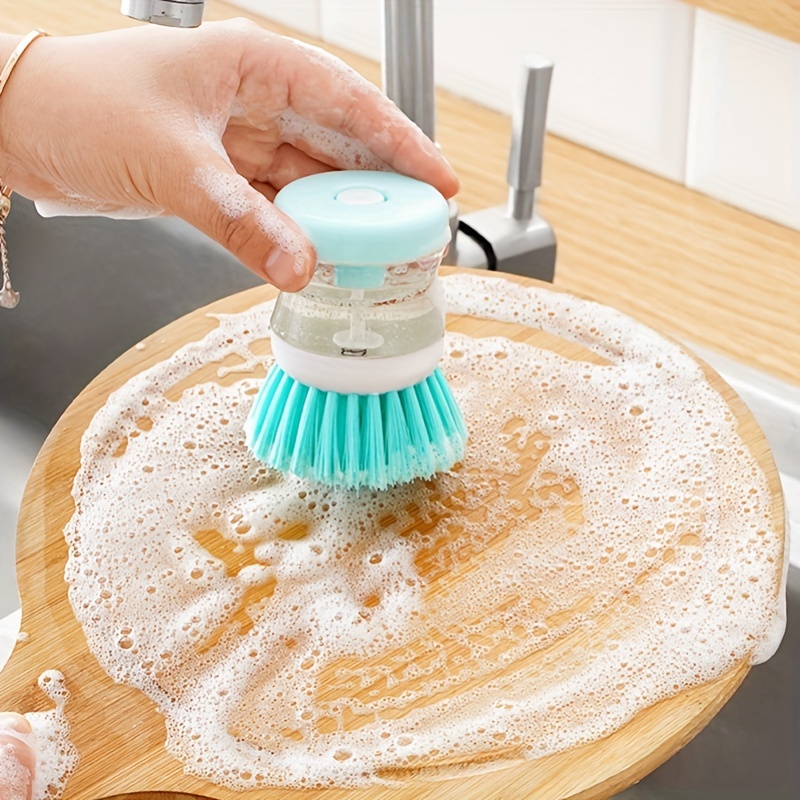 Soap Dispensing Dish Brush,Washing Brush Pot Kitchen Cleaning Brush With  Soap Dispenser - Buy Kitchen Cleaning Brush,Kitchen Cleaning Brush With  Soap