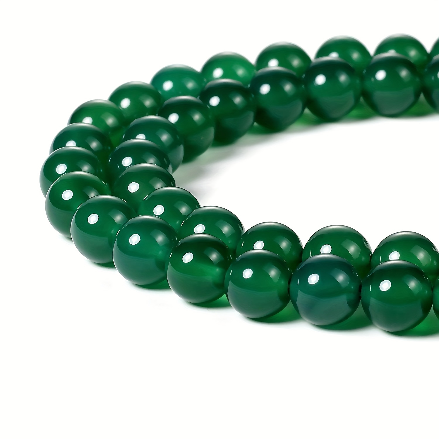 Natural Dark Green Jades Loose Beads For Jewelry Making Diy - Temu