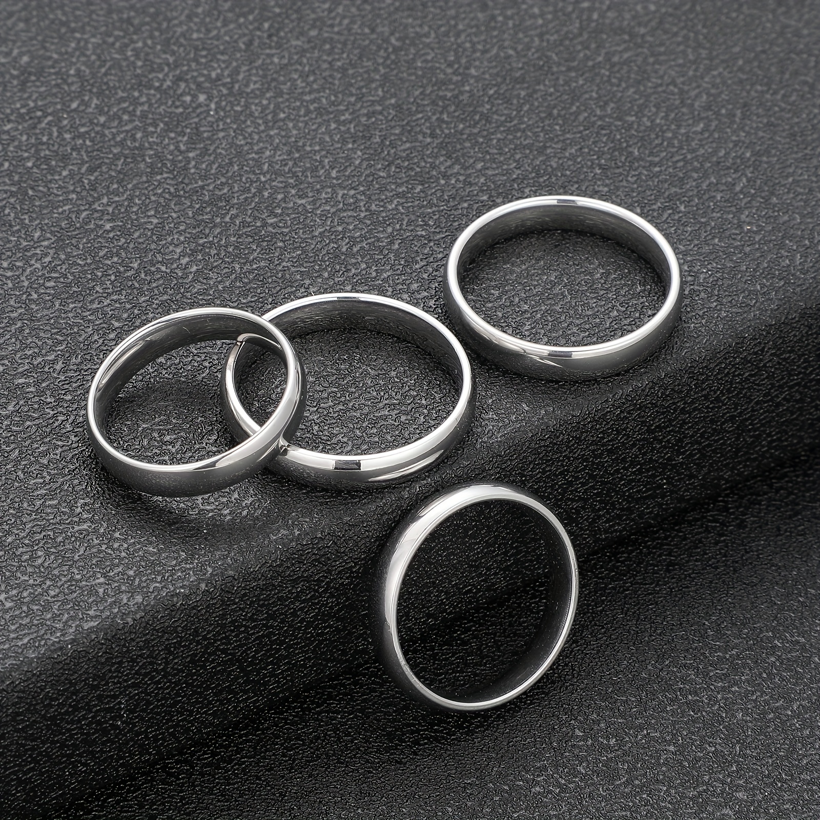 Titanium Steel Ring Non Fading Solid Ring 4 Sizes
