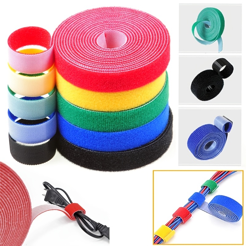 Reusable Cable Straps Cable Ties Hook Loop Nylon Fastening - Temu
