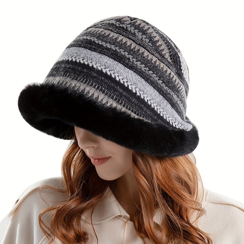 1pc Thickened Fisherman Hat For Women Winter Fashion Hat Plush Bucket Hat  Winter Hats For Winter Outdoor Activities - Sports & Outdoors - Temu Canada