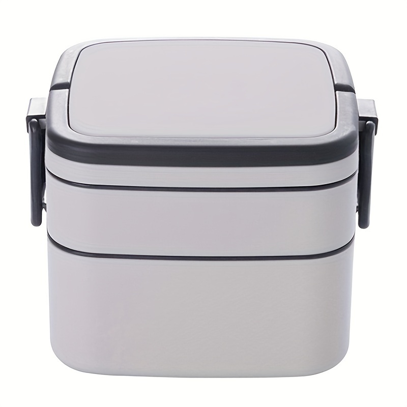 Stainless steel double layer lunch box with handle, portable single layer  student office worker lunch box bento box lunch box