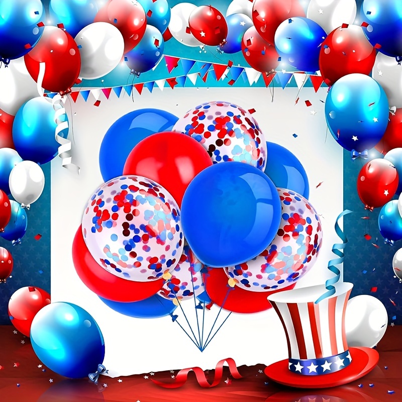 100 globos rojos, negros y blancos, pequeños y grandes, globos rojos y  negros, paquete de suministros de decoración de fiesta para cumpleaños de