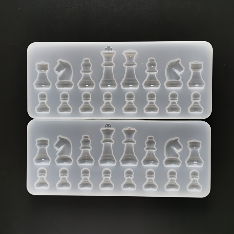 Chess Resin Mold Handmade Non-stick Chess Piece Mold Chess Board Silicone  Mold