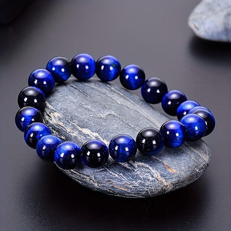 Natural Blue Tiger Eye Bracelet Crystal Bracelet Namibian - Temu