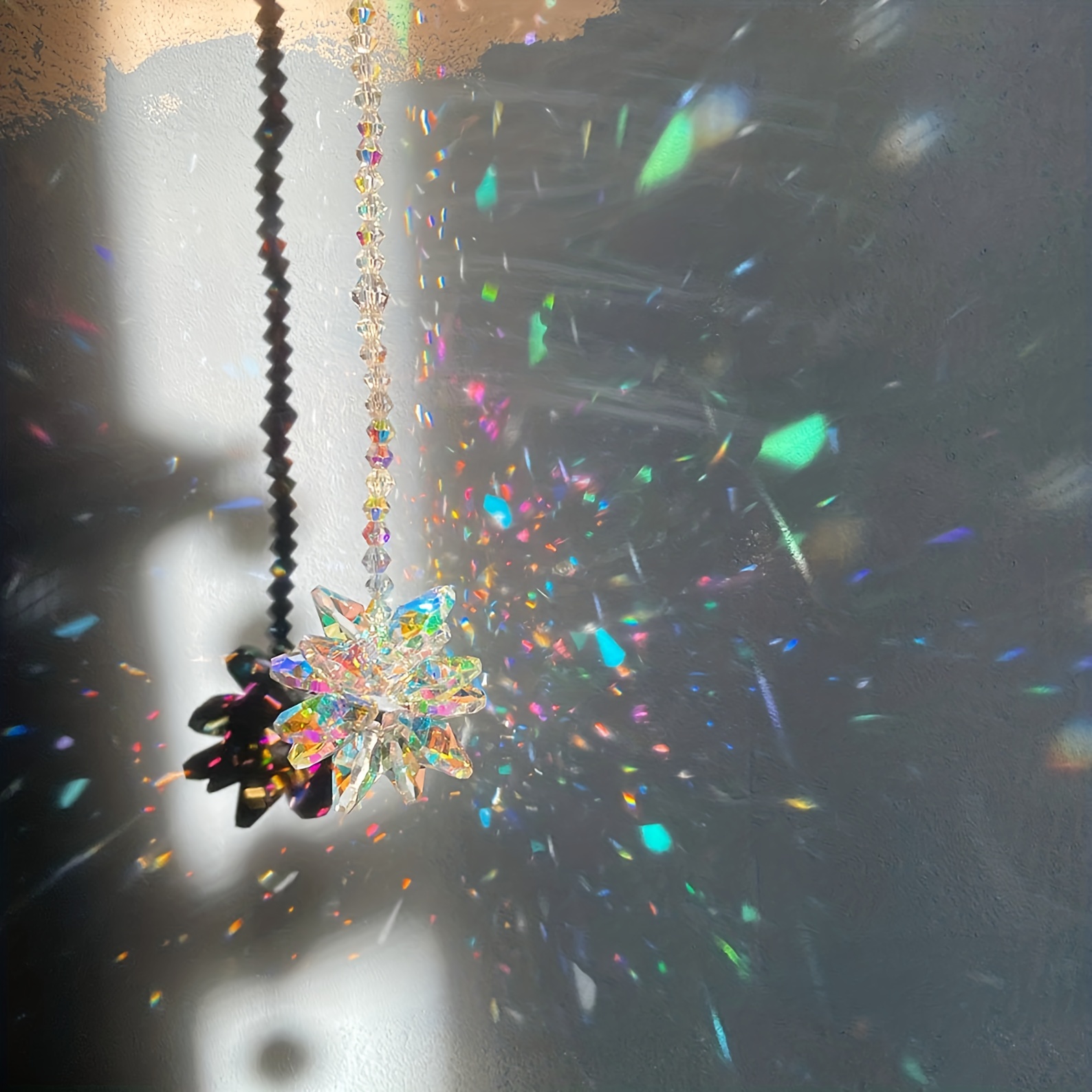 Sun Catcher for Window Hanging, Healing Crystal Suncatcher, Christmas Gift  for Her Birthday Gift, Wall Decor Boho Room Decor, Rainbow Maker 