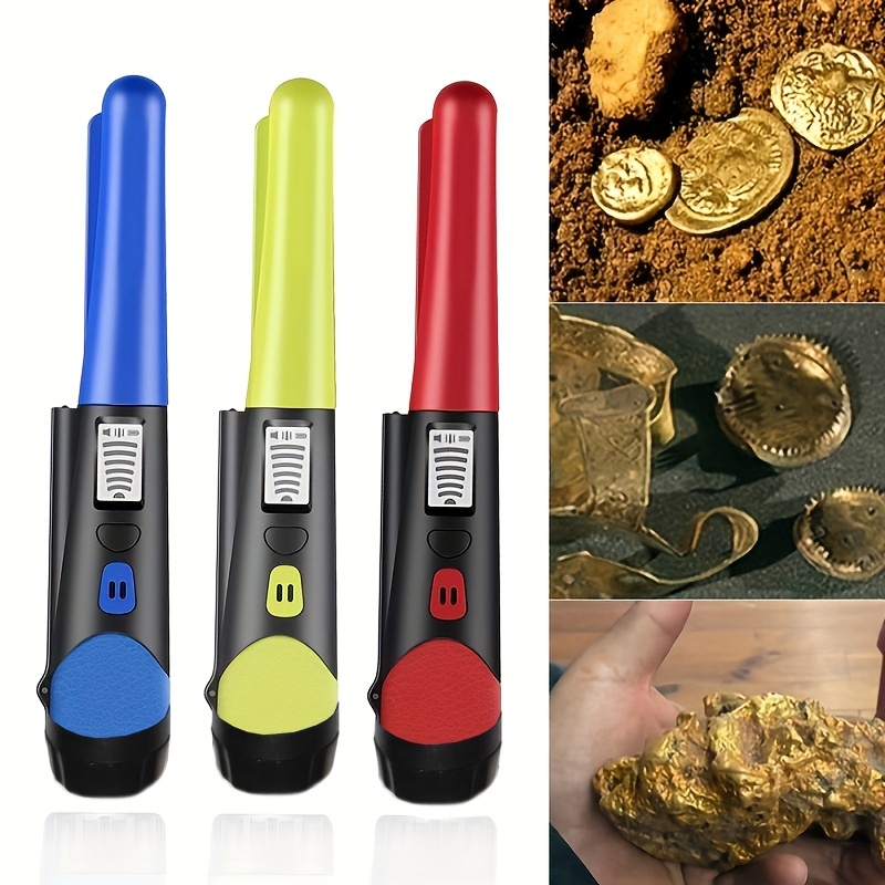 Detector de metales Pinpointer impermeable de mano puntero varita oro  tesoro caza desenterramiento herramienta accesorios con zumbador vibración  para