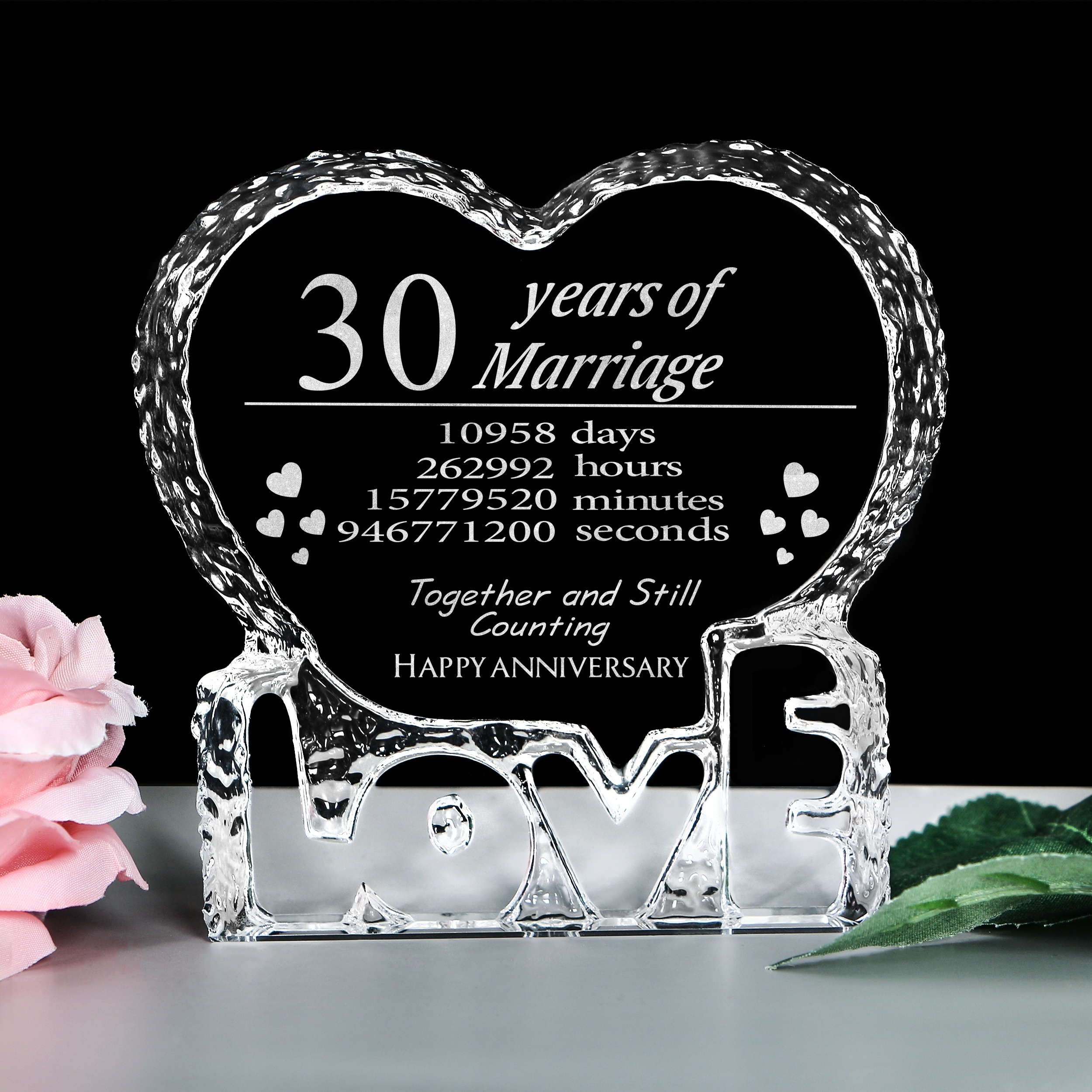 Years Of Marriage Gift Wedding Anniversary Heart Marriage - Temu