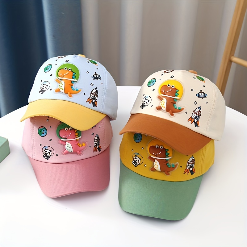 Gorra de béisbol con dibujo de dinosaurio para niño y niña, gorro