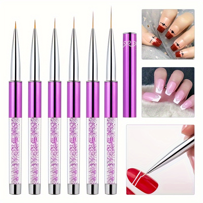 

1pc Nail Liner Brushes For Manicure Pedicure, Nail Brush Pen, Acrylic Powder Dipping Pen, Nail Painting Drawing Pen