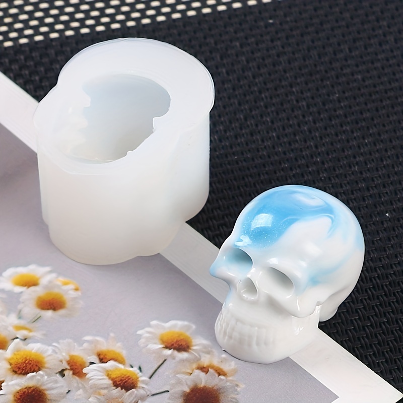 Voyyphixa Skull Molds for Resin Epoxy, Skull Head Resin Mold Ghost Silicone  Mold Resin Casting 3D Skeleton Mold DIY Jewelry Box, Halloween Candy Bowl