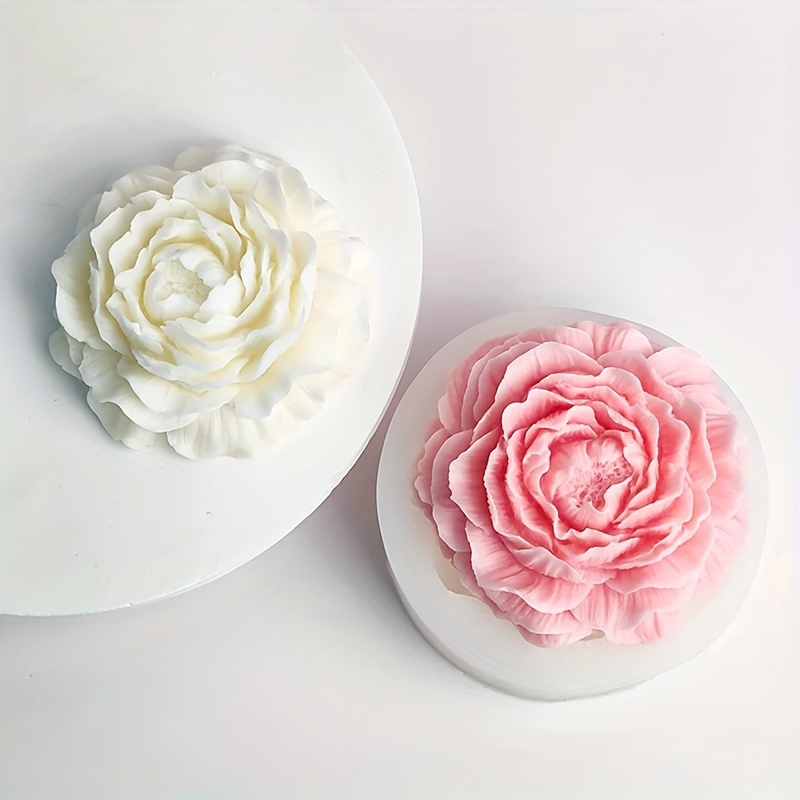 Large Flower Bouquet Candle Mold Peony Flower Ornaments Soaps