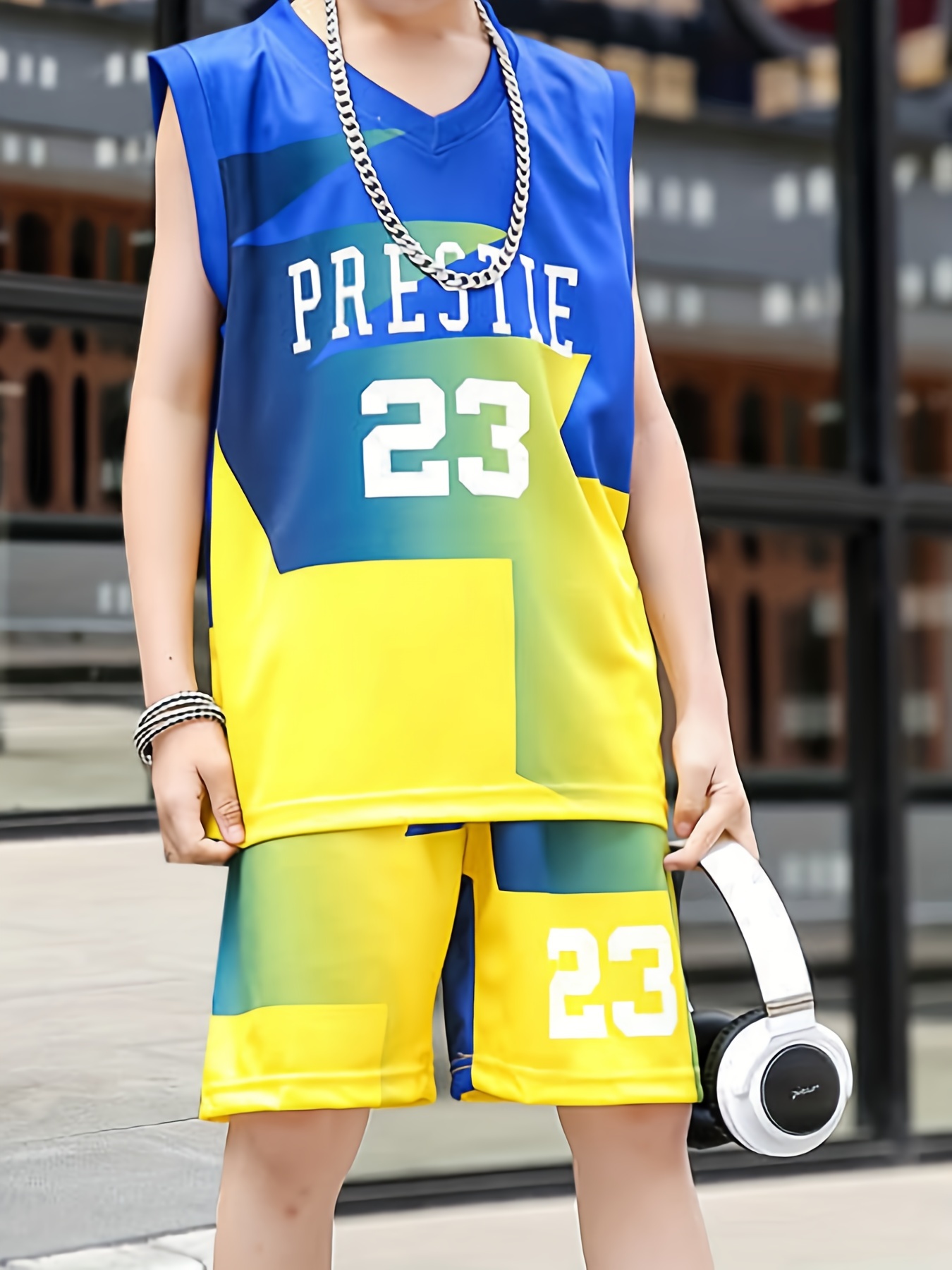 2PCS Kids Youths Boys Basketball Clothes Sports Outfits Jersey Summer Quick  Dry