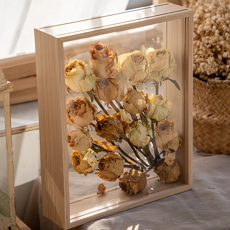 1pc Black Transparent Flower Frame DIY Dried Flower Frame Home Decoration  Ornaments Festival Flower Gift Box (excluding Flowers) Halloween  Thanksgiving Christmas Gift