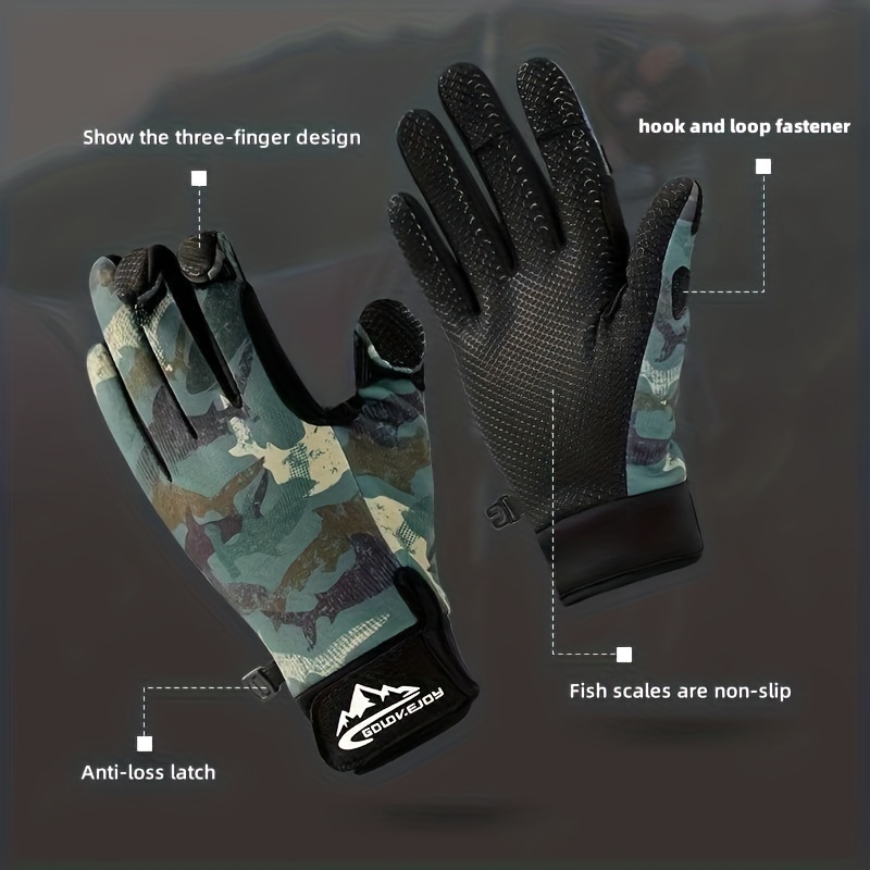 Winter Camouflage Touch Screen Warm Fishing Gloves Non slip - Temu