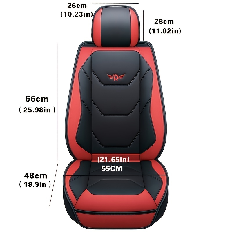 Premium PU Car Seat Cover, Vehicle Seat Cushion Full Wrapping Edge Seat  Protector
