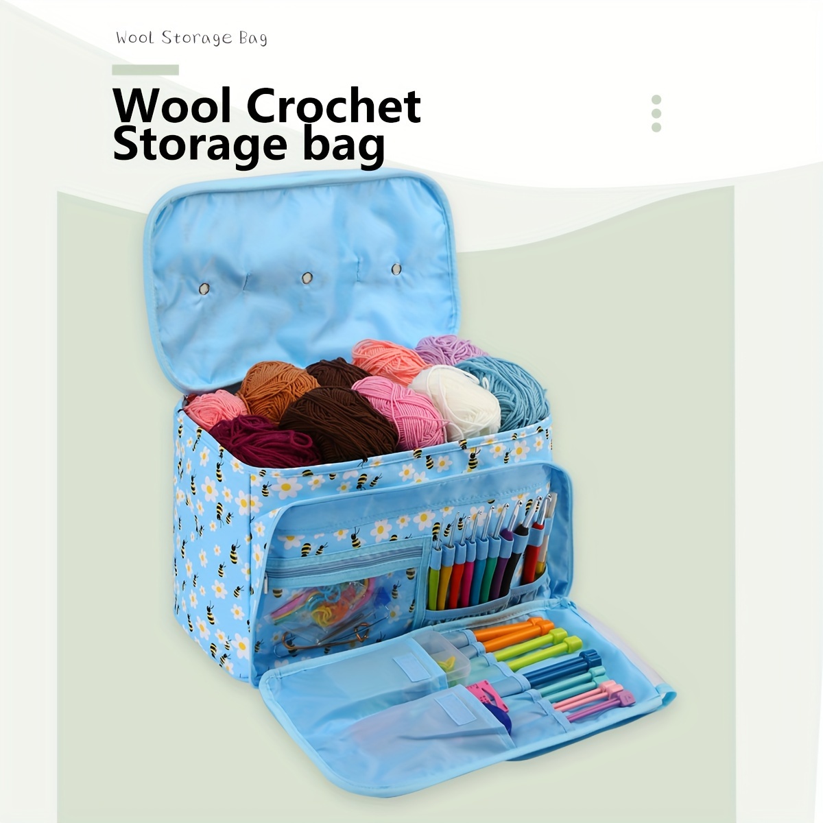 Knitting Needles Case Travel Portable Storage Bag For Sewing - Temu