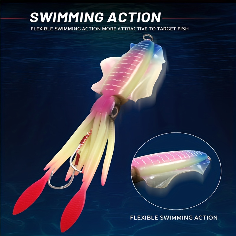 Luminous Soft Squid Fishing Lure Bionic Squid Soft Bait Boat