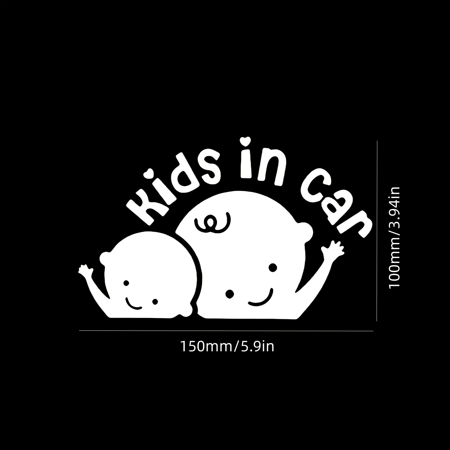 Car Decal Baby Car Sticker Baby Car Decal Cute Baby Decal Board White