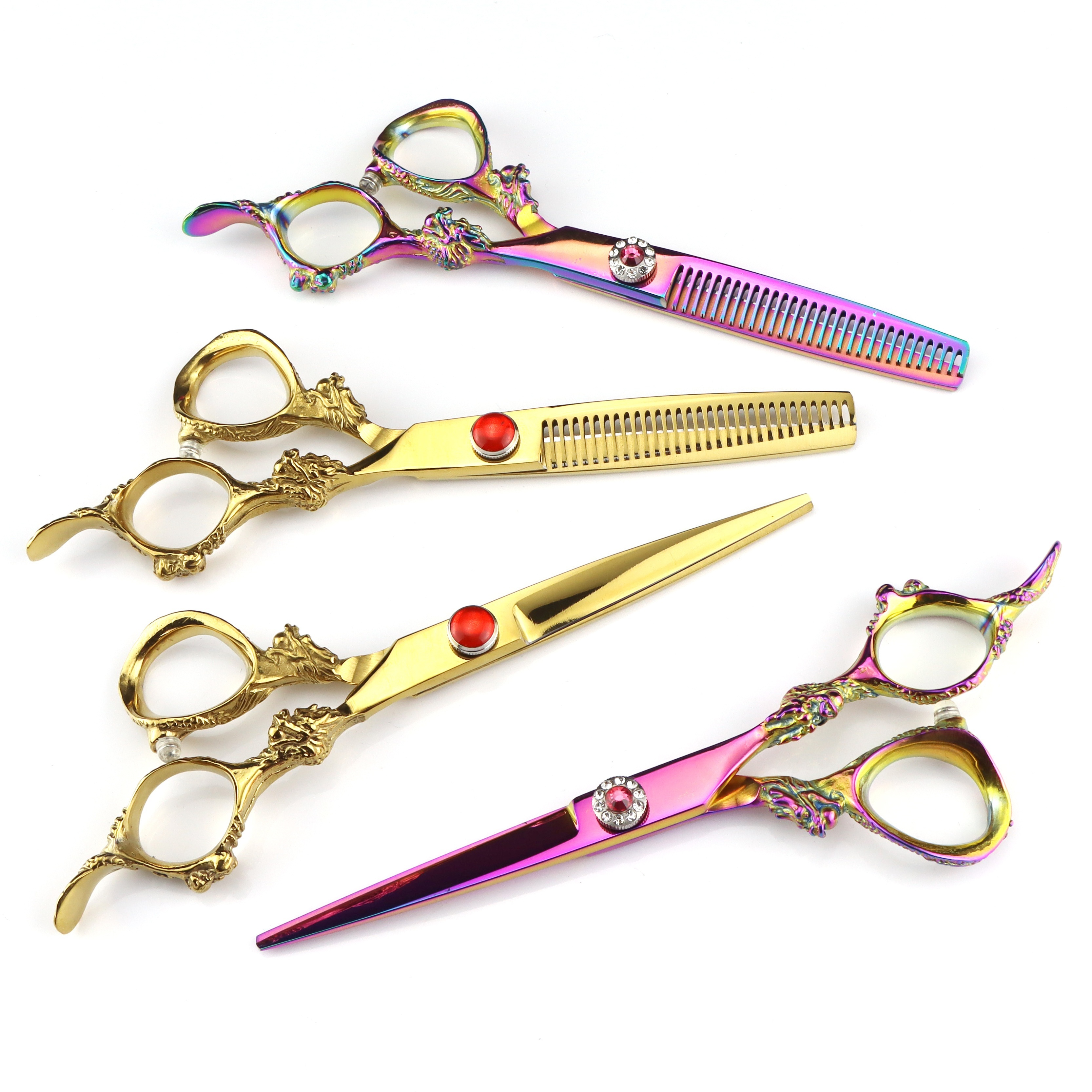 Kitchen Scissors 2cr13 Stainless Steal Golden Dragon And - Temu