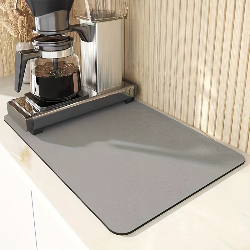 Super Absorbent Coffee Mat Large Absorbent Draining Mat - Temu