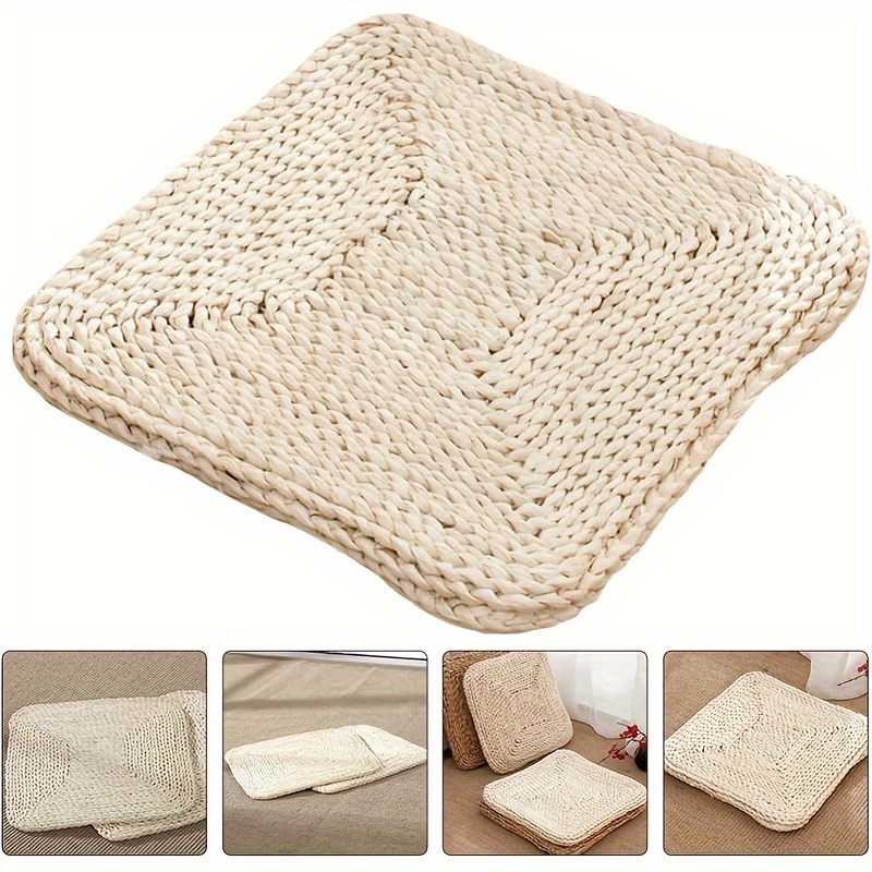 Straw floor pillow hot sale