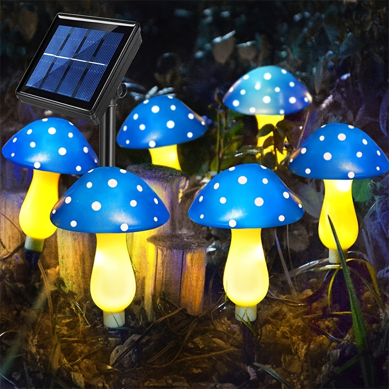 8led Solar Mushroom Light Colorful Warm Light Outdoor - Temu United Kingdom