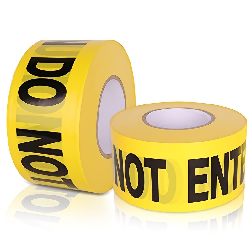 3 Inch*100 Feet, Yellow Caution Do Not Enter Tape, Strongest Barricade Tape  With A Bold Black Print For High Visibility, Halloween Decoration Party Ta