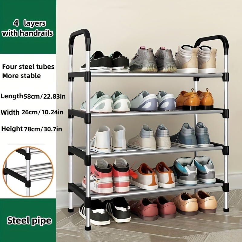 3 Rows 8 Layers Shoe Rack Simple High end Shoe Storage Floor - Temu