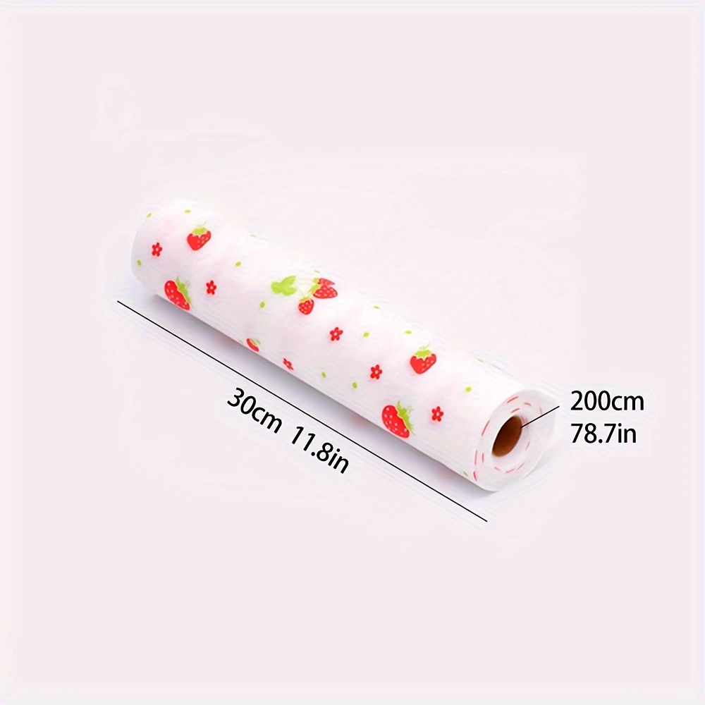 1pc Strawberry Shelf Liners For Kitchen Cabinets, Non Adhesive Drawer Non Slip Liner Pantry Cupboard Refrigerator Dresser