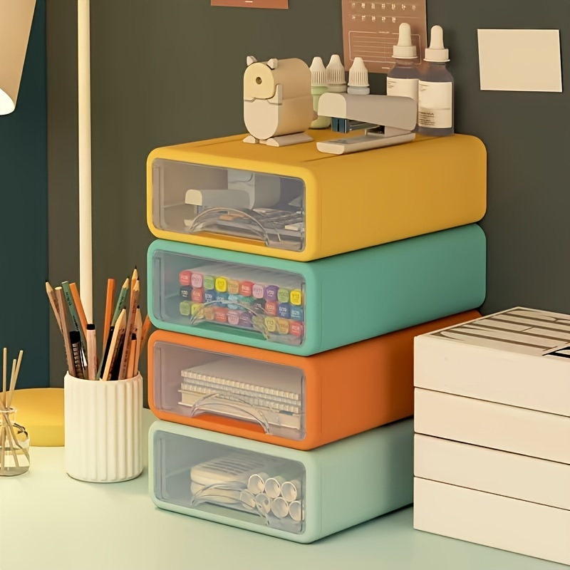 1pc Storage Bins Set Office Drawer Organizers For School Home