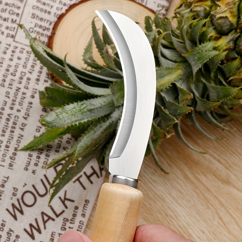 Bending Knife Fruit Knife Stainless Steel Pineapple Knife Mango Knife  Multi-functional Peeling Knife Roast Sausage Special Knife Cutting Hy9195 -  Temu