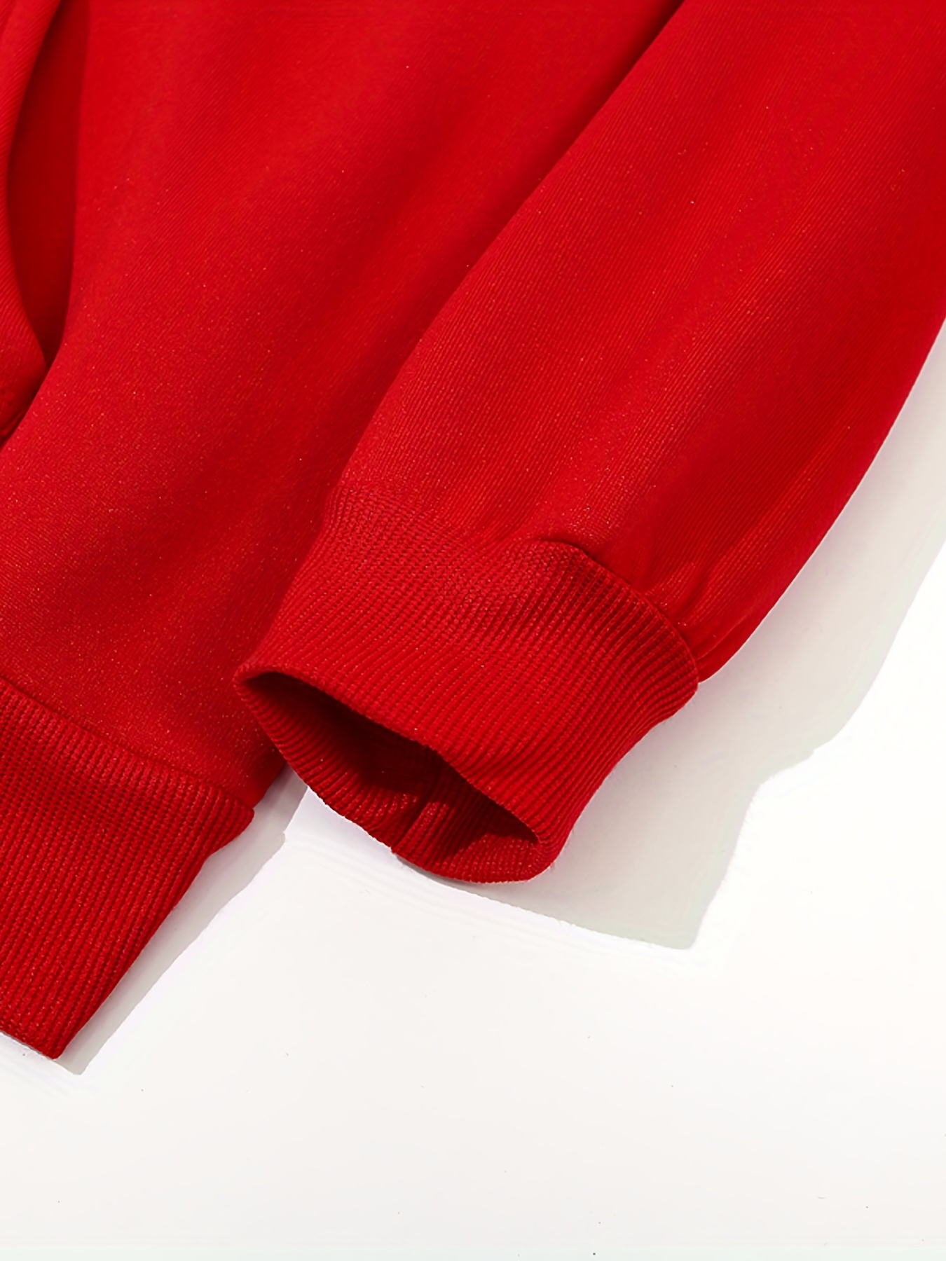 Women Vintage Red Letter Print Oversized Crewneck Sweatshirt Loose