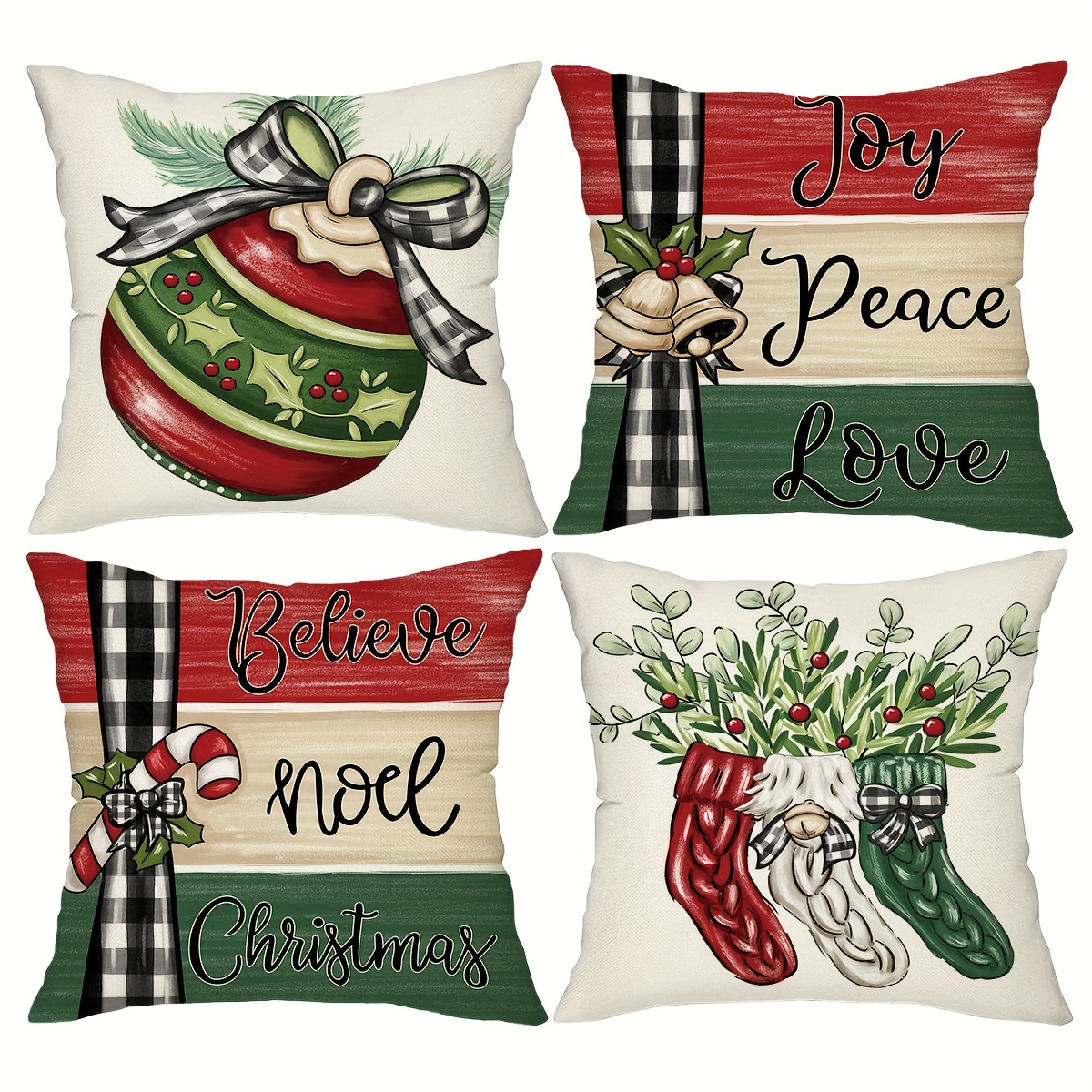 Modern Farmhouse Christmas Pillow Cover – Eva & Co