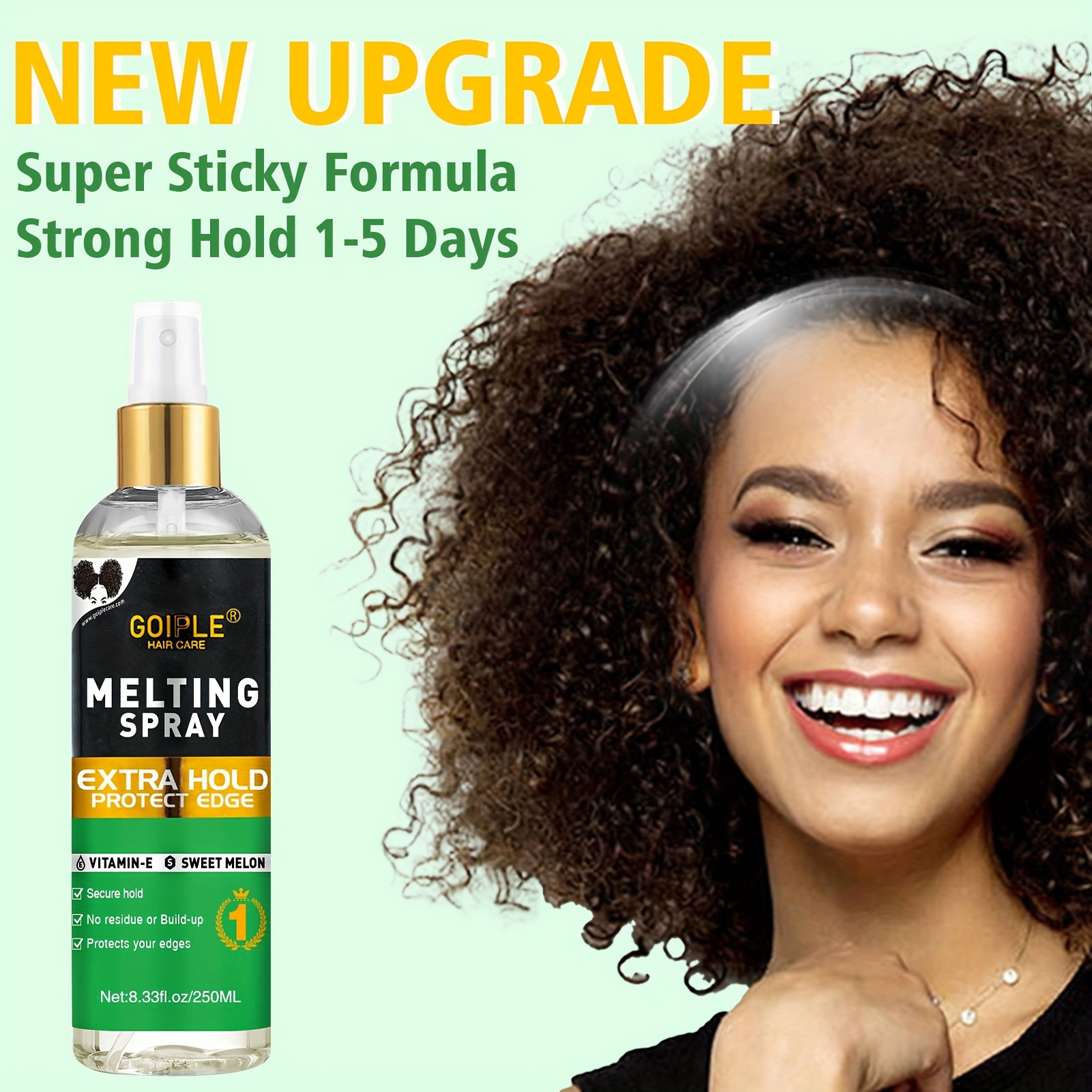 8.33 fl oz Lace Melting and Holding Spray Glue-Less Hair Adhesive for Wigs, Extra Hold Lace Melting Spray Adhesive Wig Spray for Closure Wigs