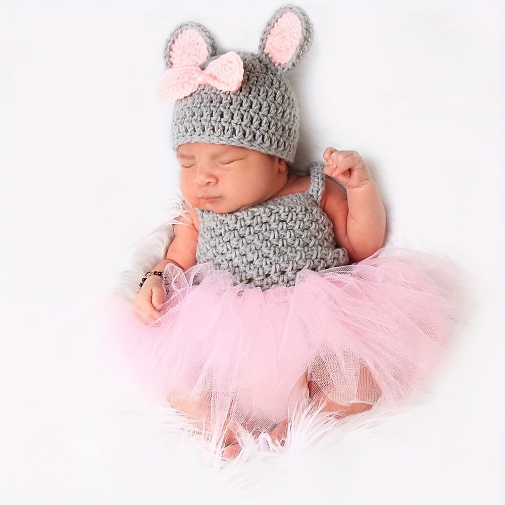 2Pcs Newborn Photography Props Suit Baby Handmade Photography Suit Souvenirs Gifts