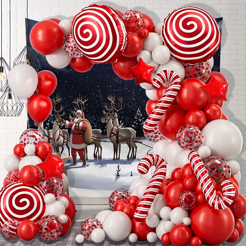 Ensemble de ballons de Noël Béquilles Candy Film en aluminium Ballon  Décoration Ballon Arche du Nouvel An