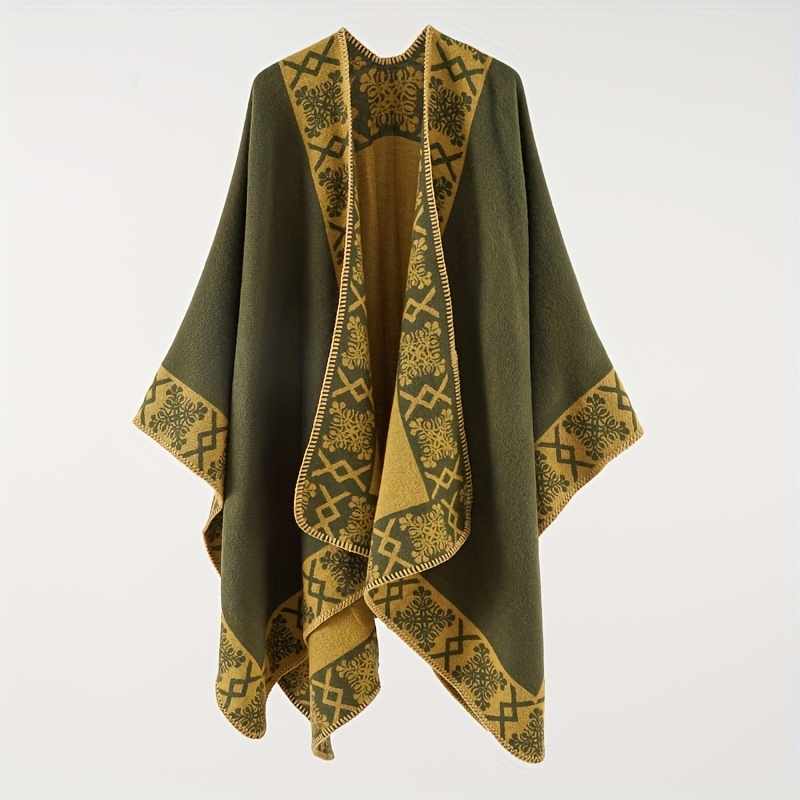 Warm Shawl Wrap Open Front Poncho Cape for Women