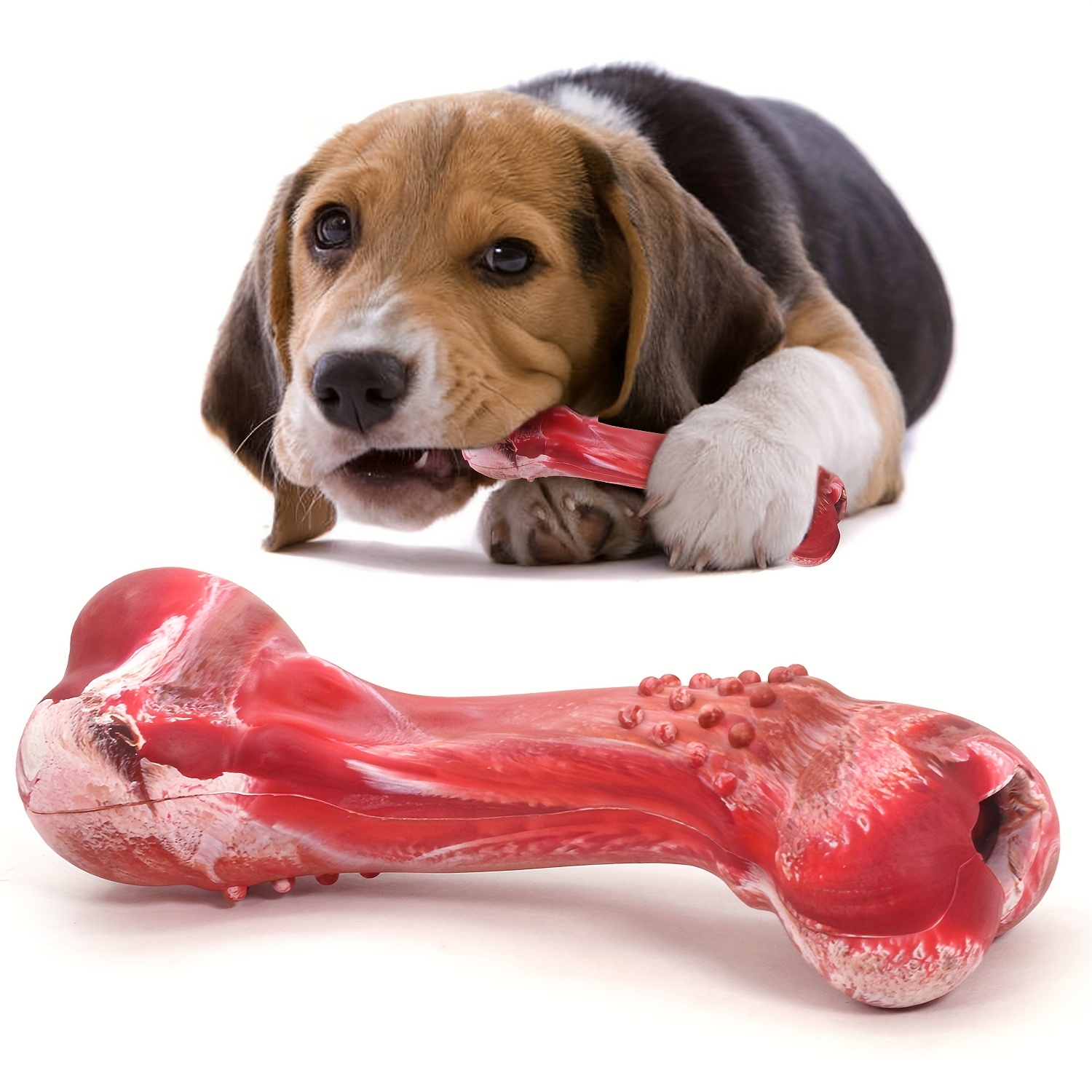 Interactive Squeaky Bones Toys, Indestructible Dog Toys For Aggressive  Chewers Dog Chew Toys For Large Dogs