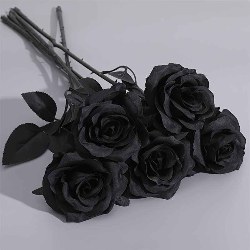 Gothic Style Simulation Flower Red And Black Simulation - Temu