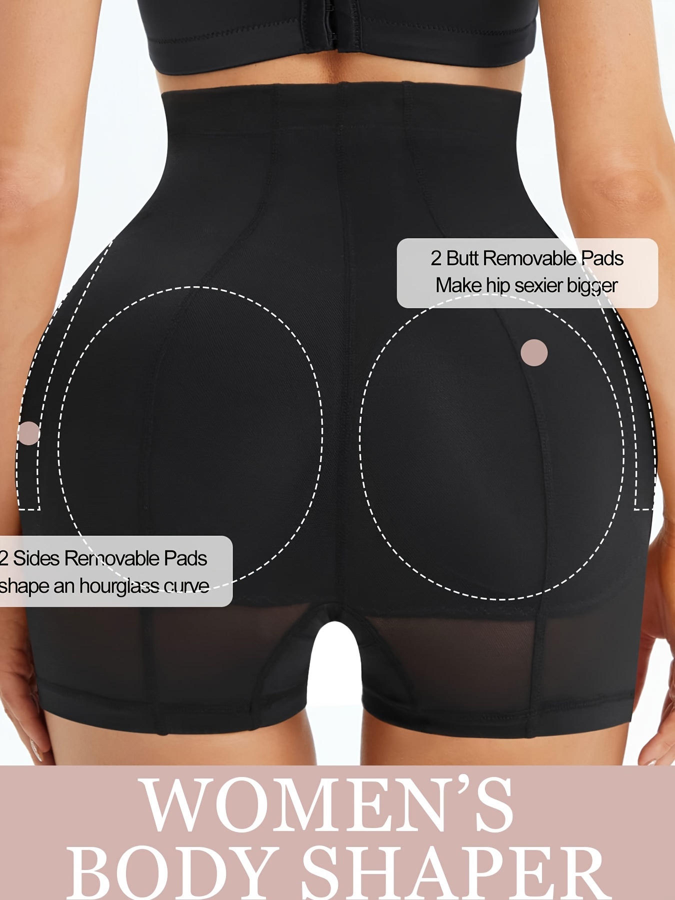 Womens Padded Underwear Tummy Control Butt Lift Hip Enhancer Shaper Panty  Shorts