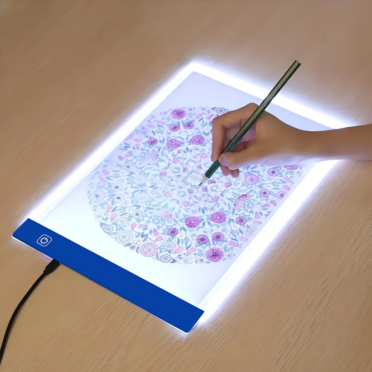comzler Light Board, A4 Tracing Light Box, Magnetic Light Pad, Light Table  for Tracing, LED Light Drawing Board, Sketch Pad LED Light Drawing Pad