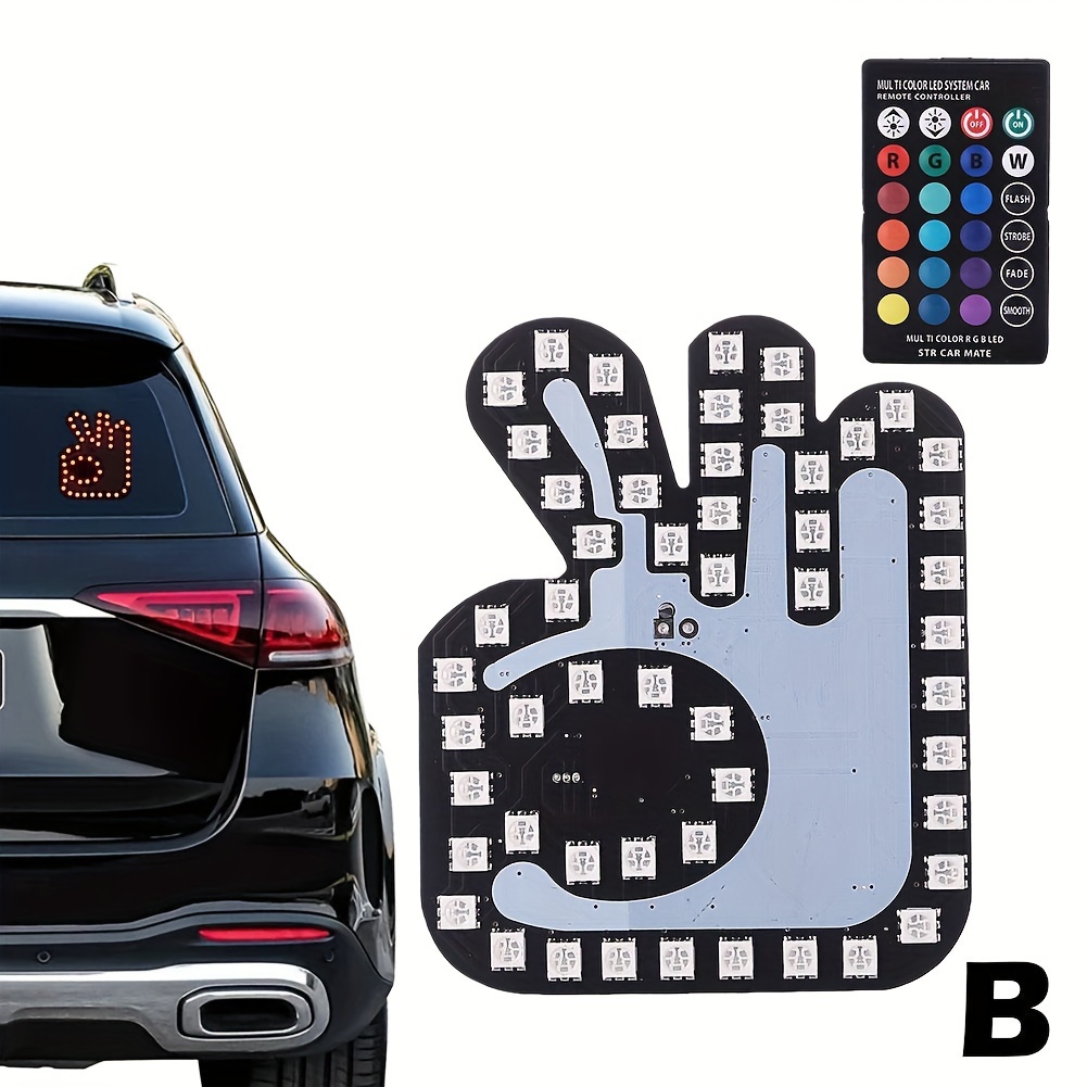 Lustiges Auto-Finger-Licht mit Remote Road Rage Sign Mittelfinger  Gesture-Light
