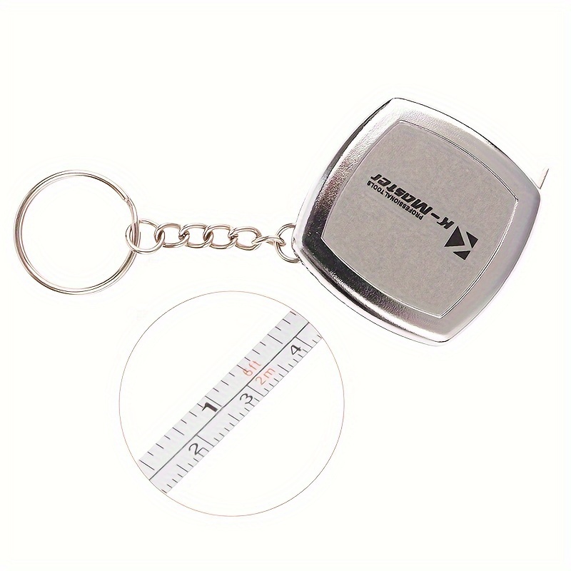 Metal Tape Measure Keychain Stainless Steel Retractable Ruler Key