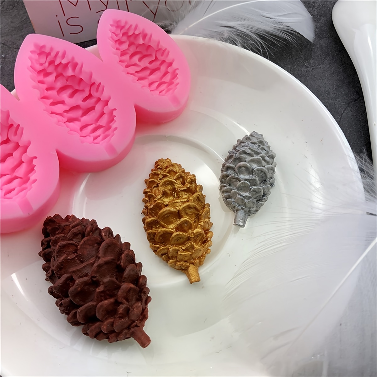 Pine Cone Fondant Silicone Mold Chocolate Candy Mold For - Temu