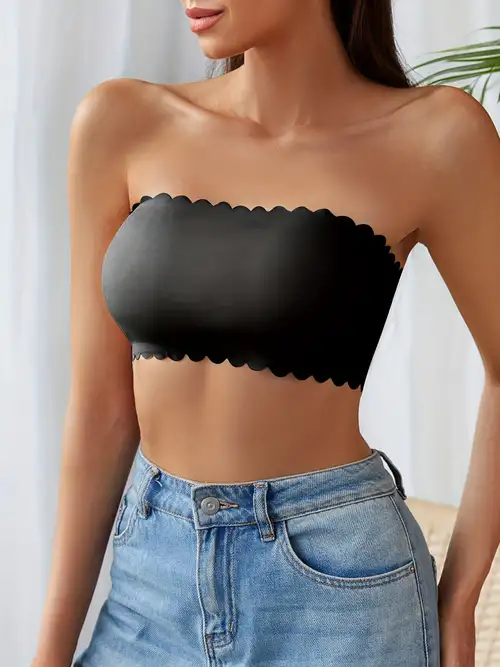 3 Pcs Strapless Tube Tops For Women Invisible Strapless Bandeau
