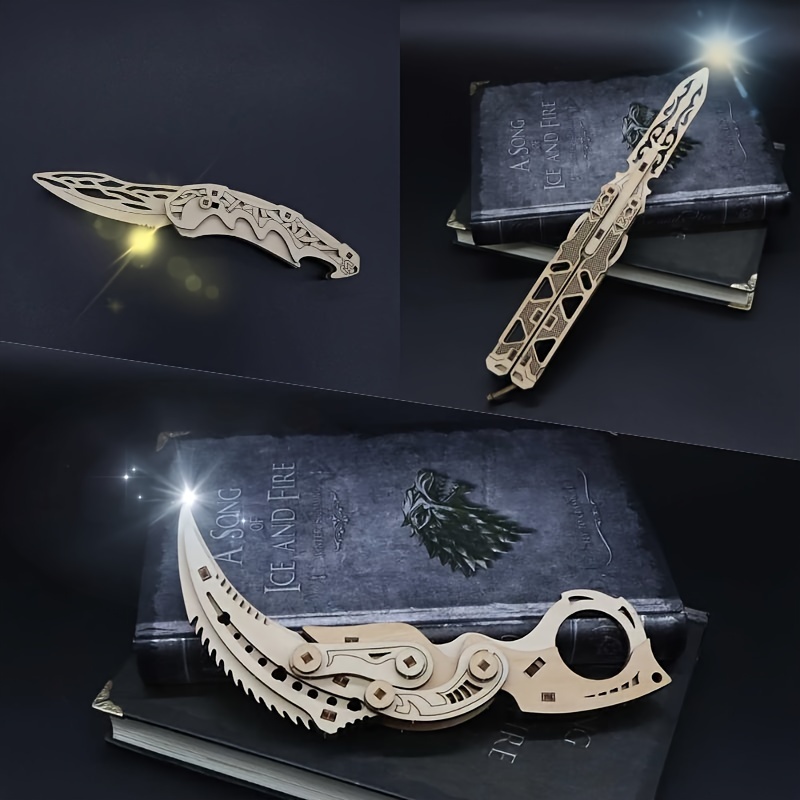 Cute Fancy Luminous Plastic Butterfly Knife, Safe Unsharpened Practice Knife,  Throwing Knife, 3 Colors Available - Temu