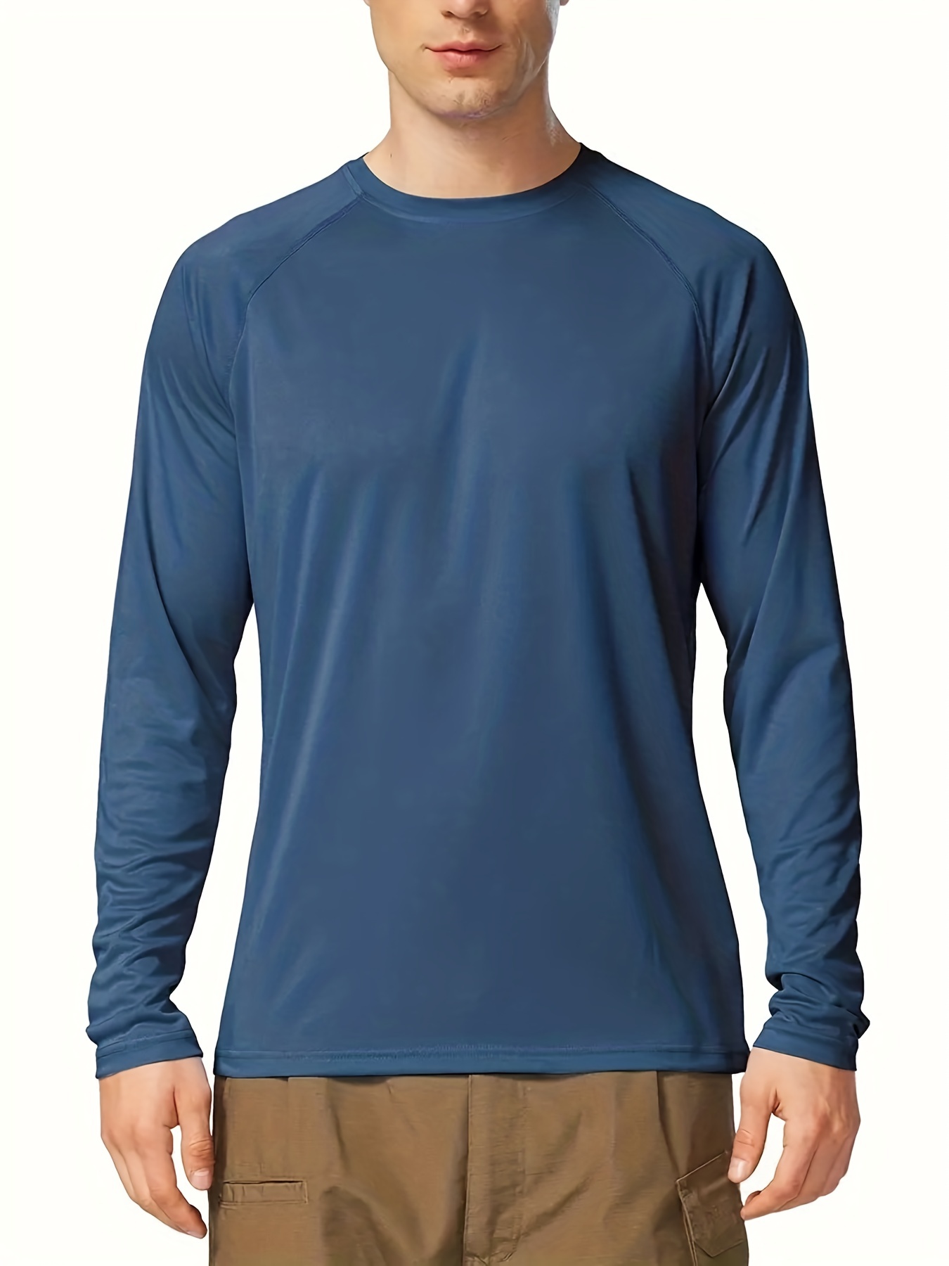 Plus Size Men's Uv Sun Protection T shirt Outdoor/sports - Temu