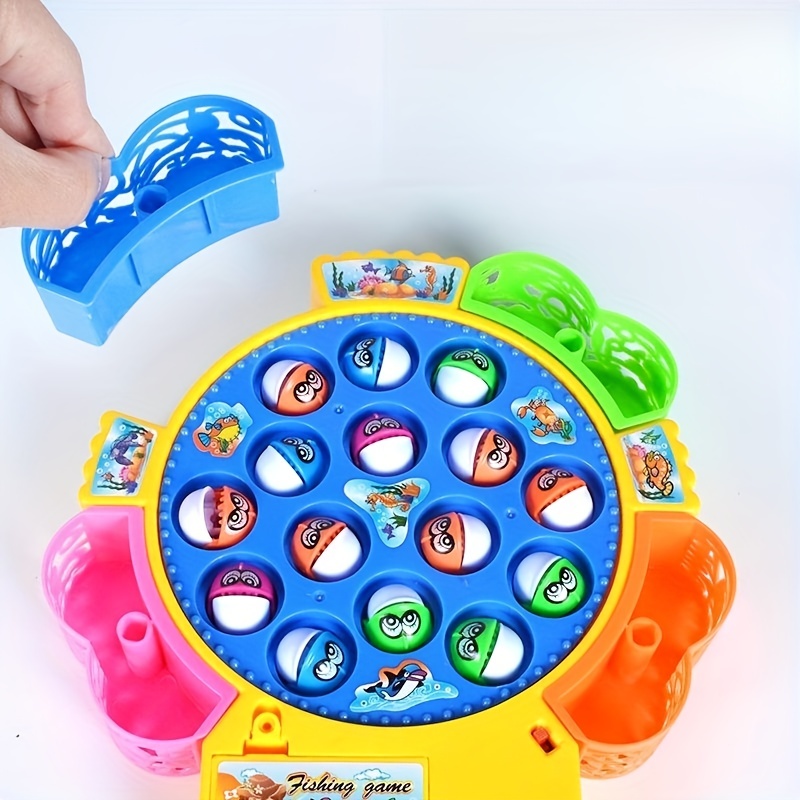 Baby Fishing Toy Magnetic Fishing Reel Electric Rotating Musical